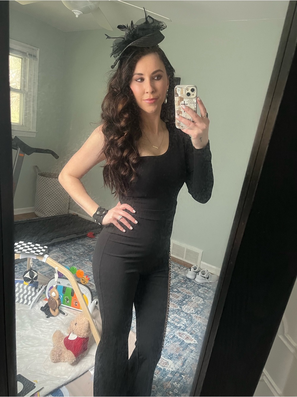 Black One-Shoulder Jumpsuit
